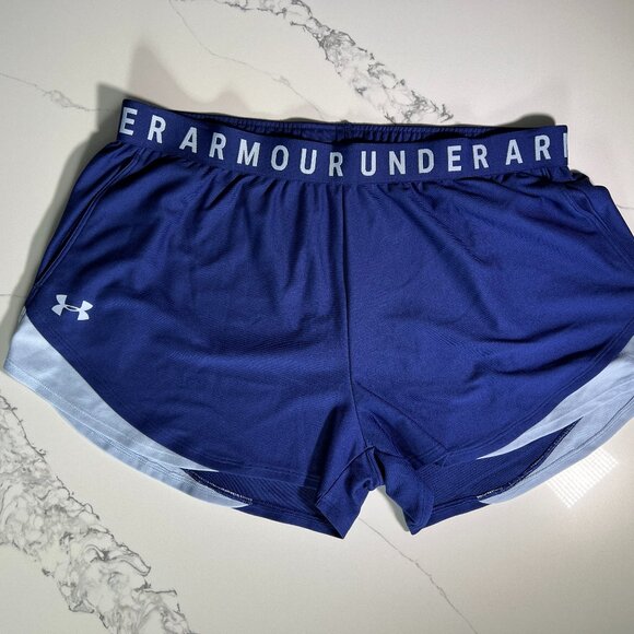 NWOT - Under Armour - Play Up Shorts - Electric Blue / Light Blue - Size XL - Picture 1 of 14